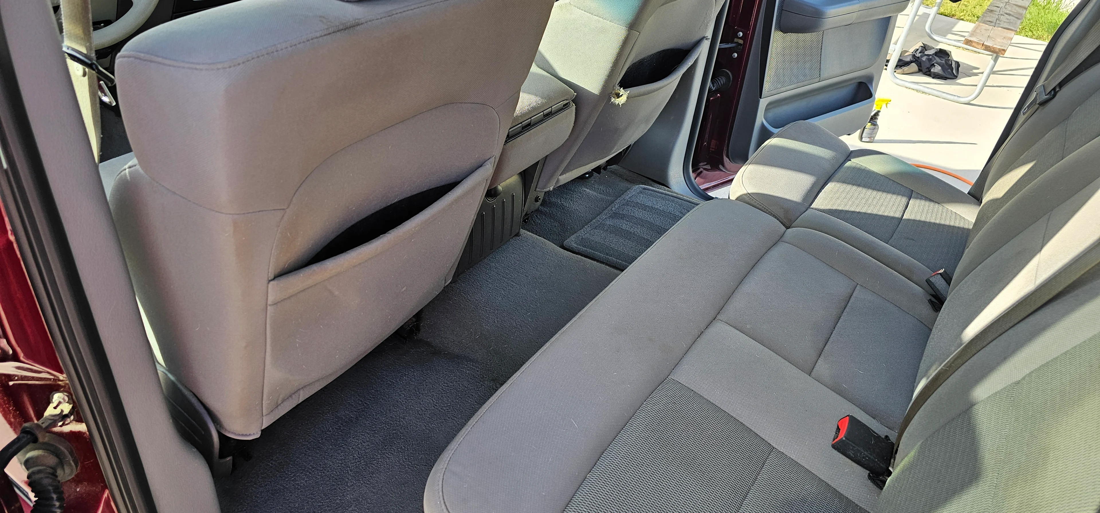 Gleaming white work truck after exterior detailing and ceramic coating