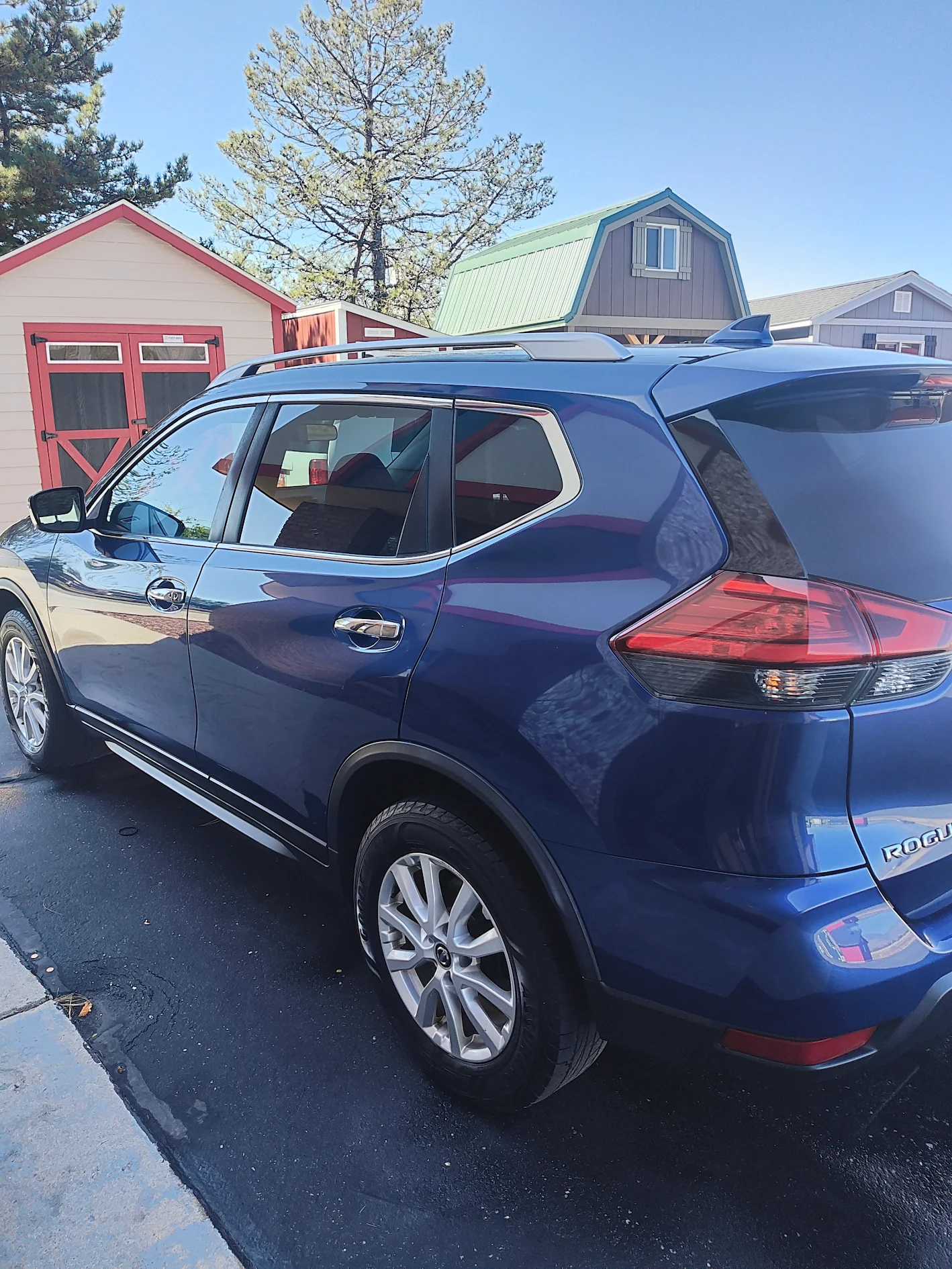 Professional exterior detailing job on SUV showcasing clean vehicle finish
