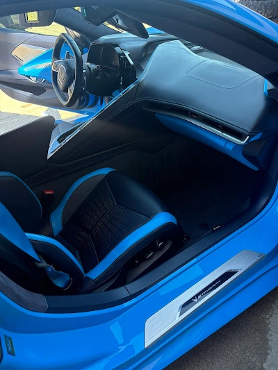 Sparkle Auto Detailing corvette interior detail work showing professional results